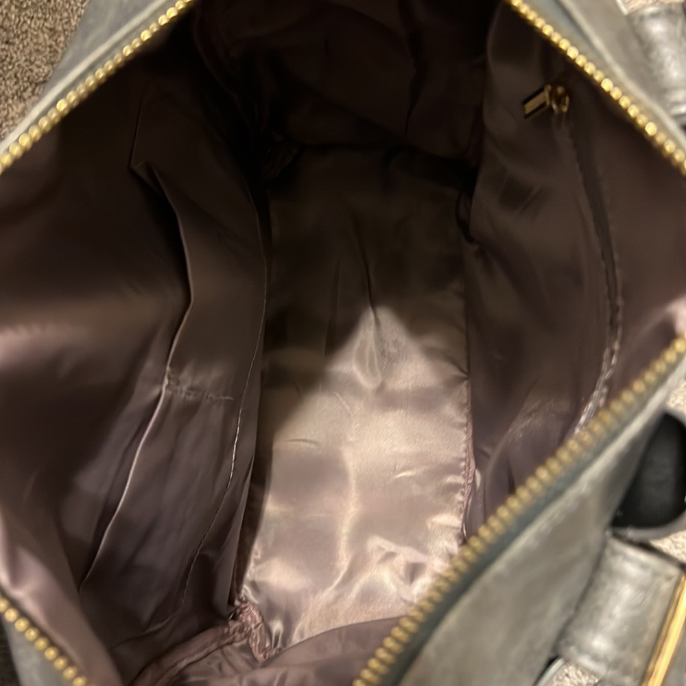 Gray Leather Convertible Backpack - image 7